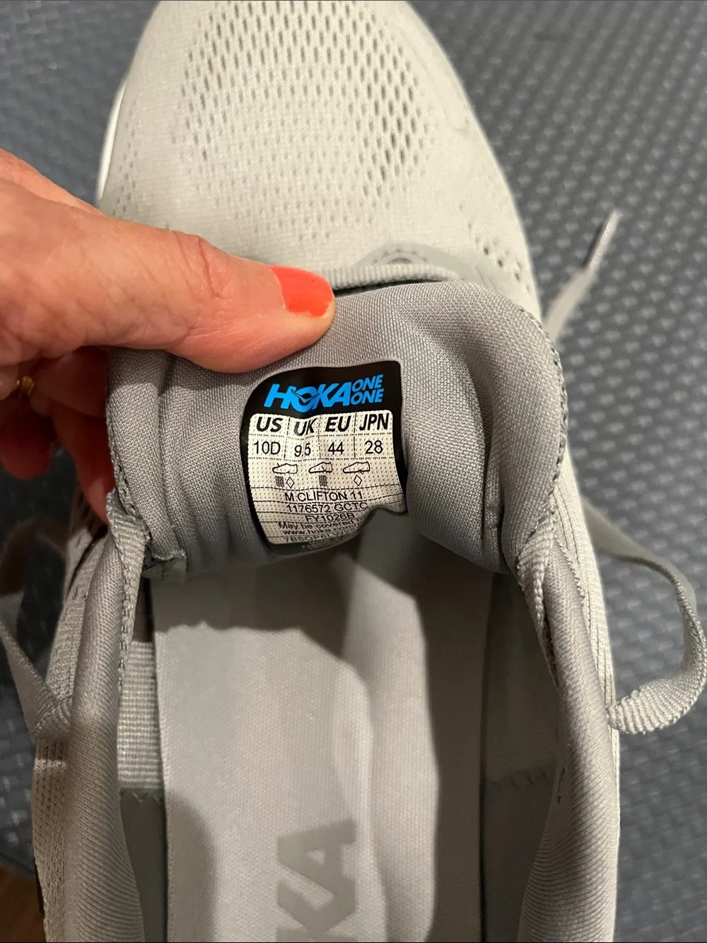 Hoka Men's Gray Neutral Cushioning Running Shoes